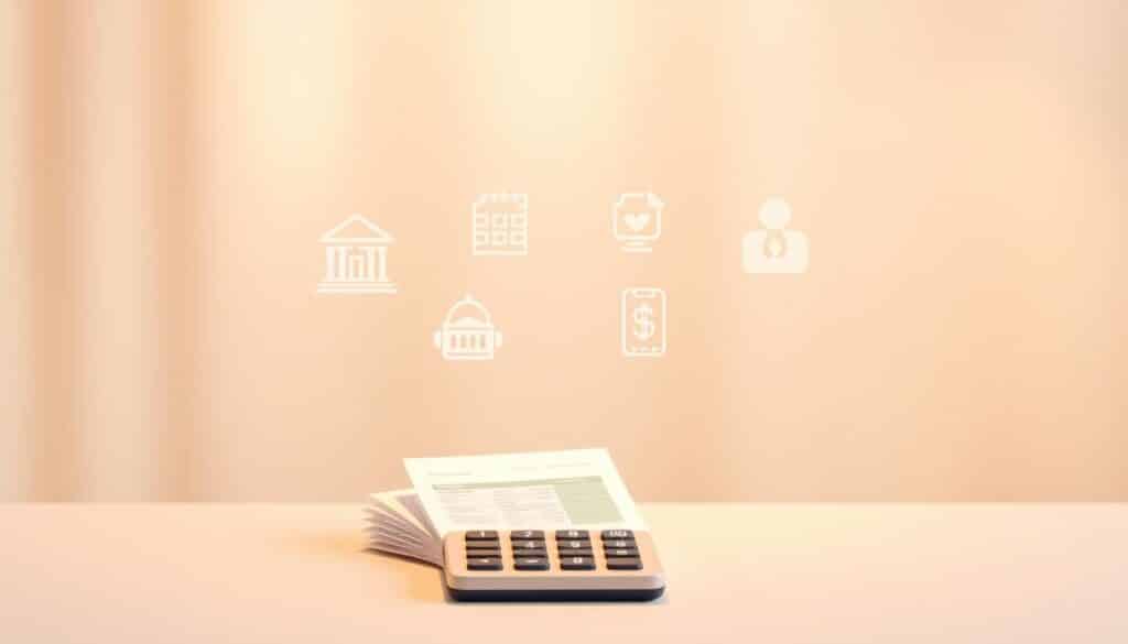 A clean, minimalist illustration showcasing various financial assistance options for medical treatment. In the foreground, a stack of medical bills and a calculator sits on a neutral-colored desktop, symbolizing the need for financial planning. In the middle ground, several abstract icons representing government aid, insurance coverage, and crowdfunding platforms float elegantly. The background features a soft, blurred gradient in soothing tones, creating a sense of calm and reassurance. Warm, diffused lighting illuminates the scene, evoking a feeling of hope and resourcefulness. The overall composition strikes a balance between the practical and the empathetic, reflecting the sensitive nature of the subject matter. A clean, minimalist illustration showcasing various financial assistance options for medical treatment. In the foreground, a stack of medical bills and a calculator sits on a neutral-colored desktop, symbolizing the need for financial planning. In the middle ground, several abstract icons representing government aid, insurance coverage, and crowdfunding platforms float elegantly. The background features a soft, blurred gradient in soothing tones, creating a sense of calm and reassurance. Warm, diffused lighting illuminates the scene, evoking a feeling of hope and resourcefulness. The overall composition strikes a balance between the practical and the empathetic, reflecting the sensitive nature of the subject matter.