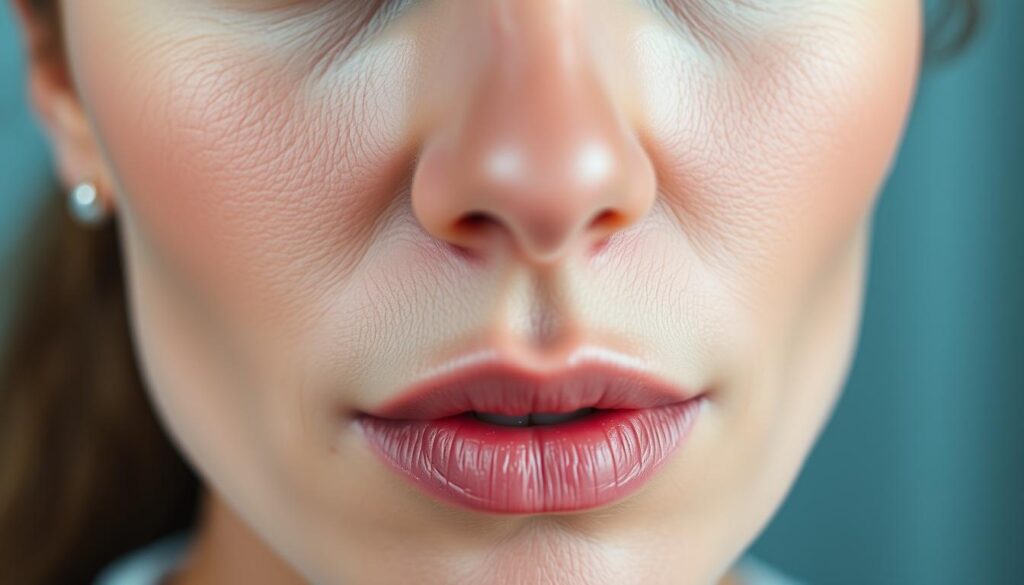 A close-up photograph of a person's face, showcasing the results of a safe and effective laser treatment for skin discoloration. The skin appears smooth, even-toned, and radiant, with a healthy glow. The lighting is soft and diffused, creating a flattering and natural look. The camera angle is slightly angled to capture the contours of the face, highlighting the improved skin texture and clarity. The background is blurred, keeping the focus solely on the subject's face and the remarkable transformation achieved through the laser treatment.