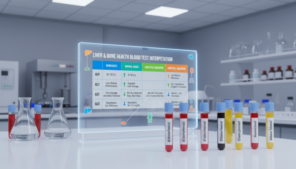 ALP test interpretation with related biomarkers ALP test interpretation with related biomarkers