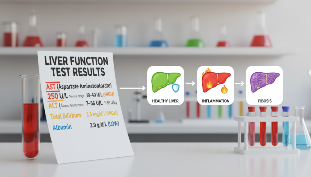 AST liver enzyme levels and related biomarkers in liver function tests AST liver enzyme levels and related biomarkers in liver function tests
