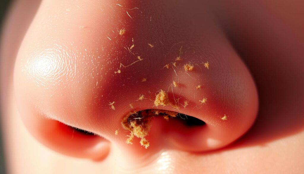 Brown snot causes and environmental factors
