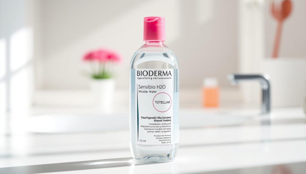 Generate an image of Bioderma Sensibio H2O Micellar Water bottle