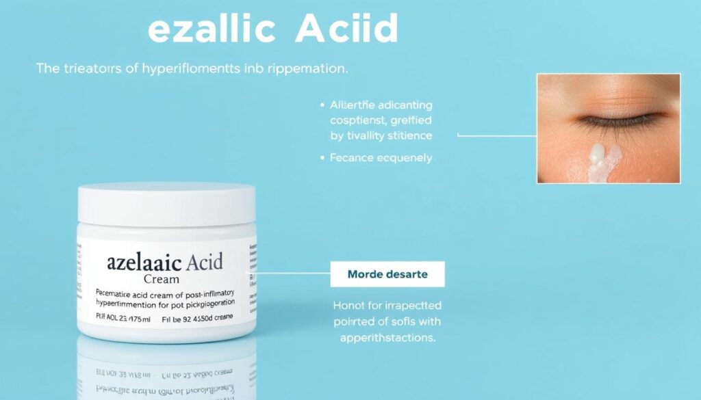 Generate an image of azelaic acid cream for treating PIH and acne. Generate an image of azelaic acid cream for treating PIH and acne.