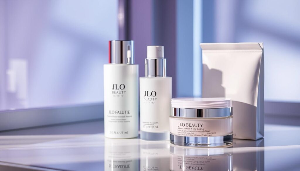 Generate an image of the JLo Beauty skincare duos and trios Generate an image of the JLo Beauty skincare duos and trios