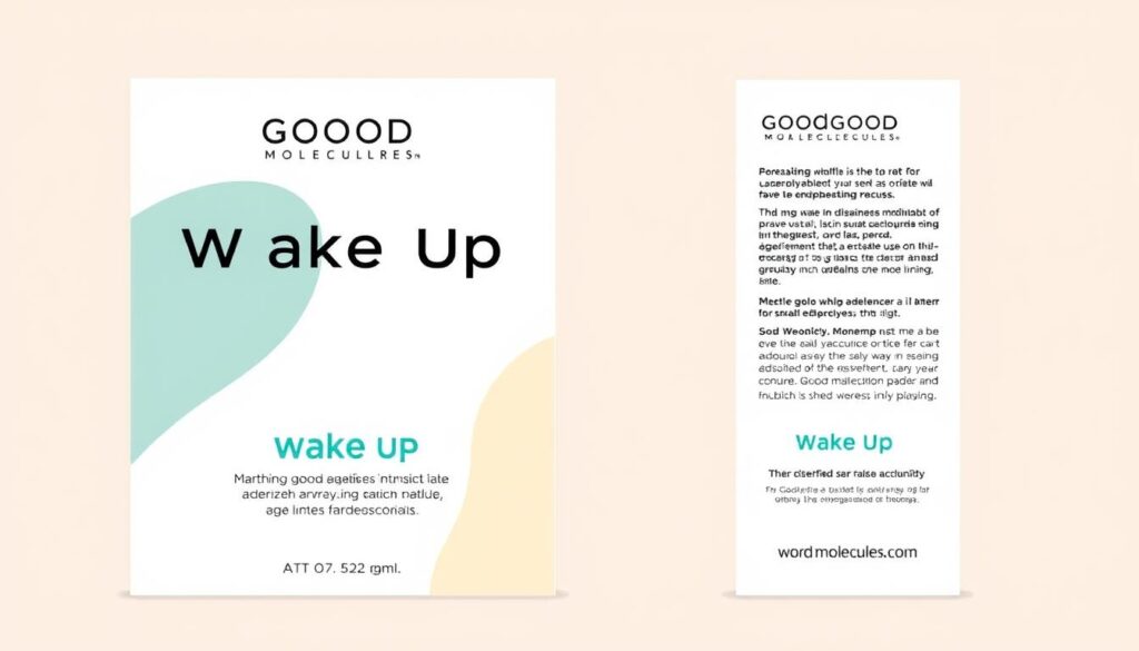 Image of Good Molecules' Wake Up Eye Gel packaging. Image of Good Molecules' Wake Up Eye Gel packaging.