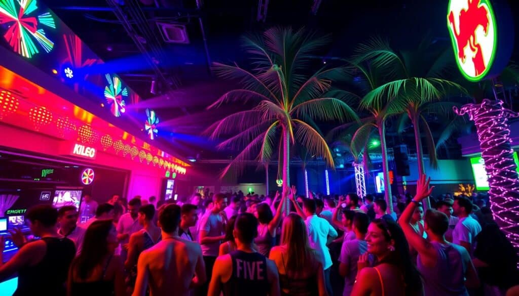 Image of South Beach Miami nightclub scene