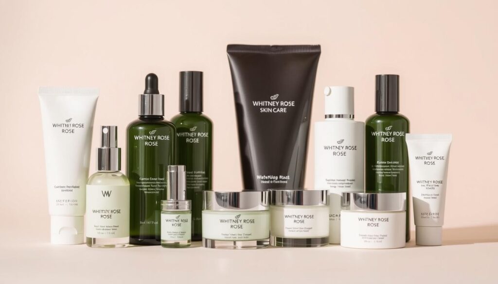 Image of Whitney Rose Skin Care product lineup