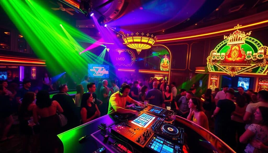 Image of a Las Vegas nightclub with a celebrity DJ