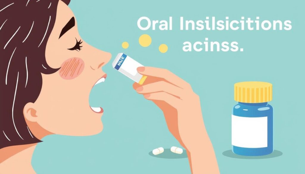 Image of a person taking oral antibiotics for acne treatment Image of a person taking oral antibiotics for acne treatment