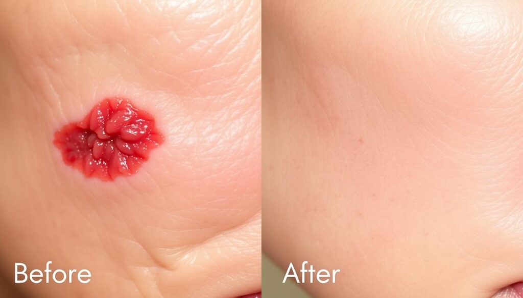 Mohs surgery before and after