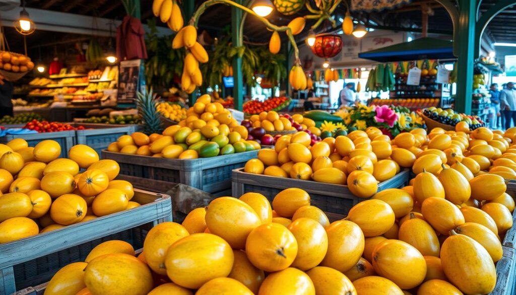 Nanceberry tropical fruit market display Nanceberry tropical fruit market display