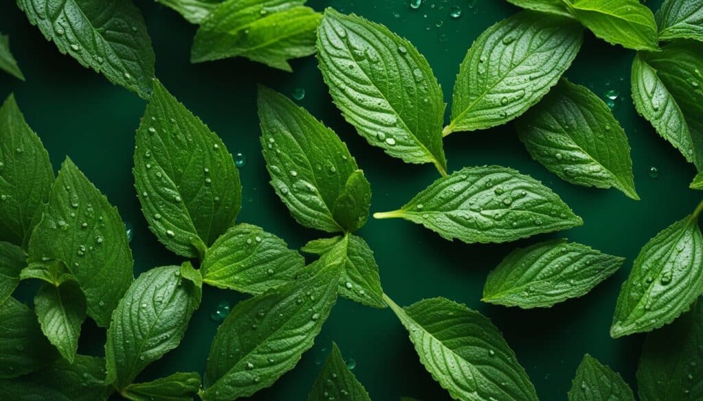 Peppermint tea leaves