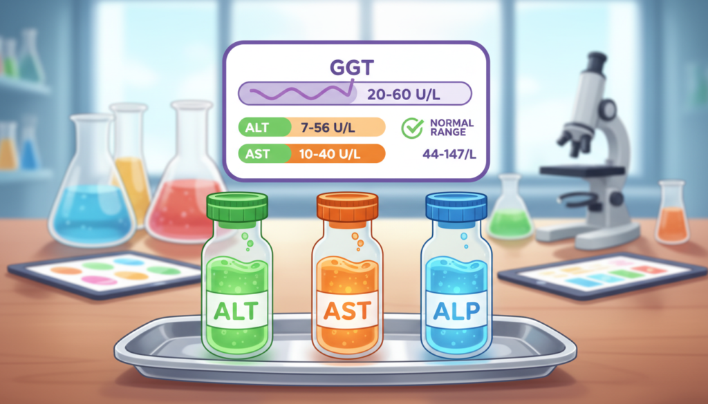 Related biomarkers used alongside GGT reference range testing