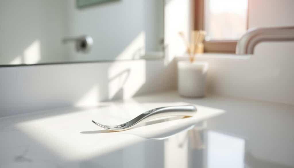 Stainless steel tongue scraper Stainless steel tongue scraper