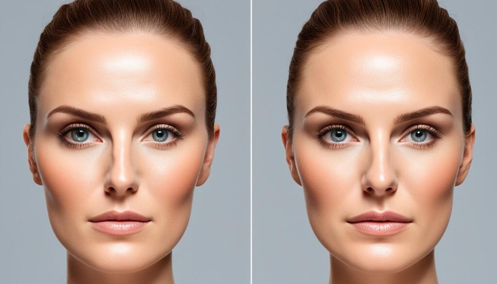 Sunken cheeks Sunken cheeks