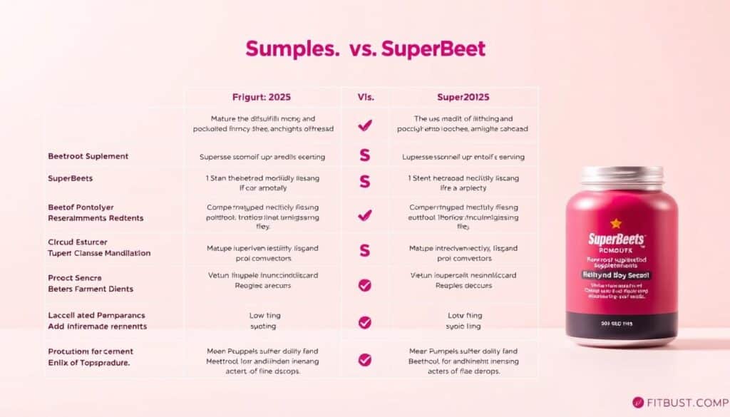 SuperBeets Comparison Chart