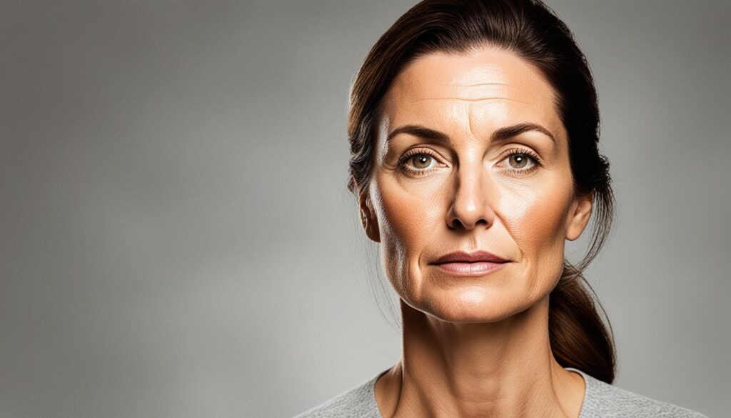 Woman with melasma on her face