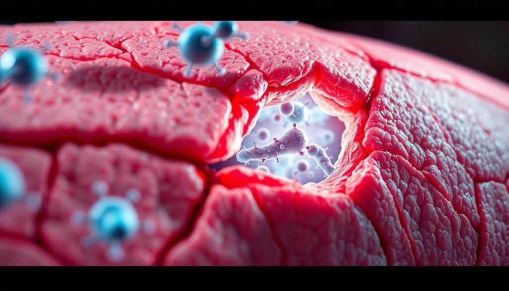 bacterial entry through skin breaks