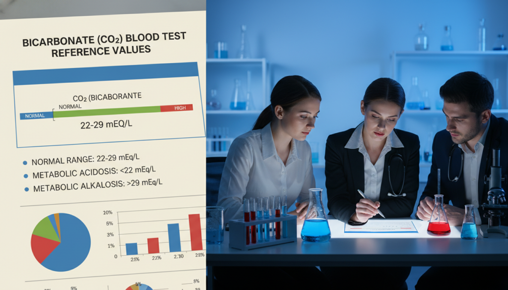 bicarbonate normal range CO2 blood test reference values