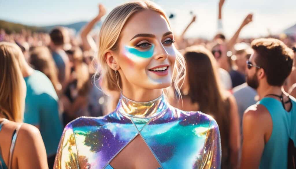 body glitter for festival makeup