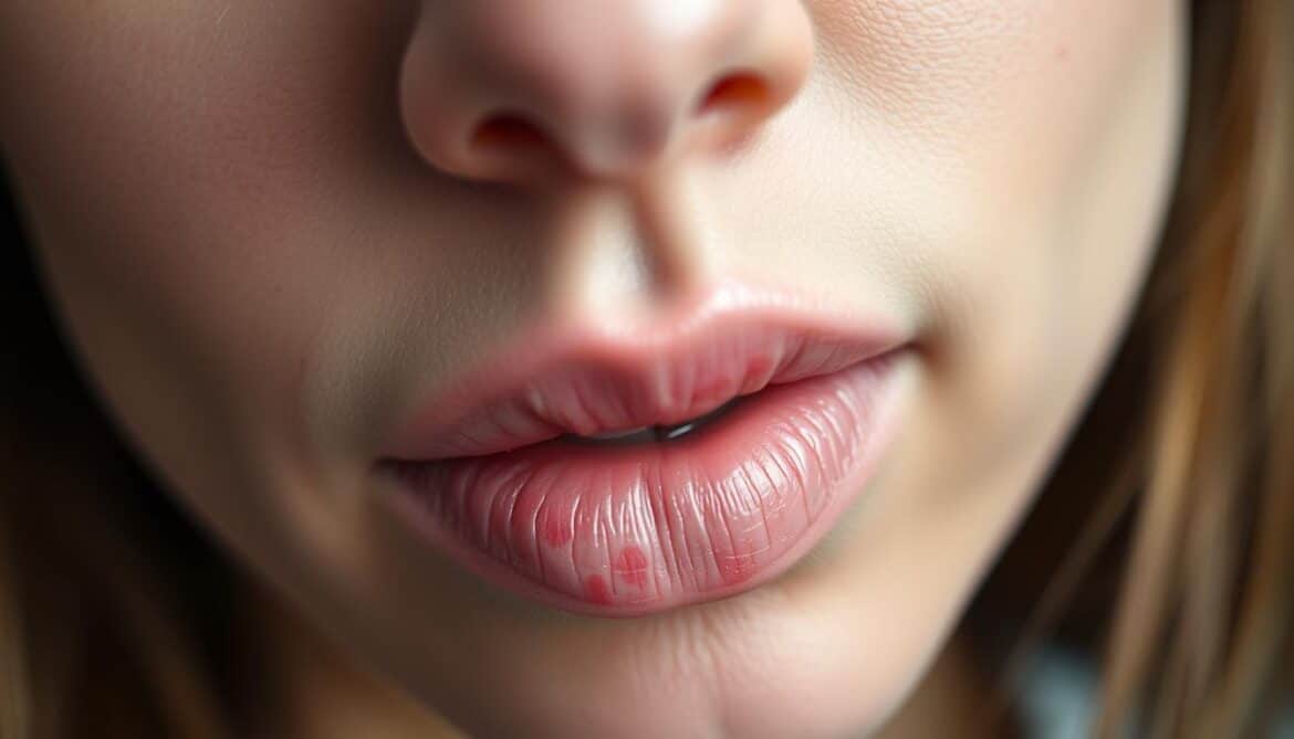 light discoloration around mouth