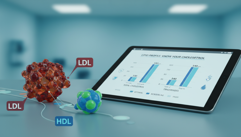 lipid profile biomarkers including cholesterol and triglycerides