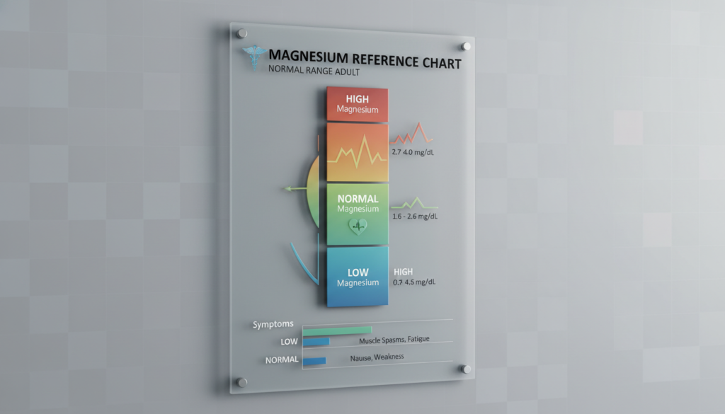 magnesium normal range reference chart