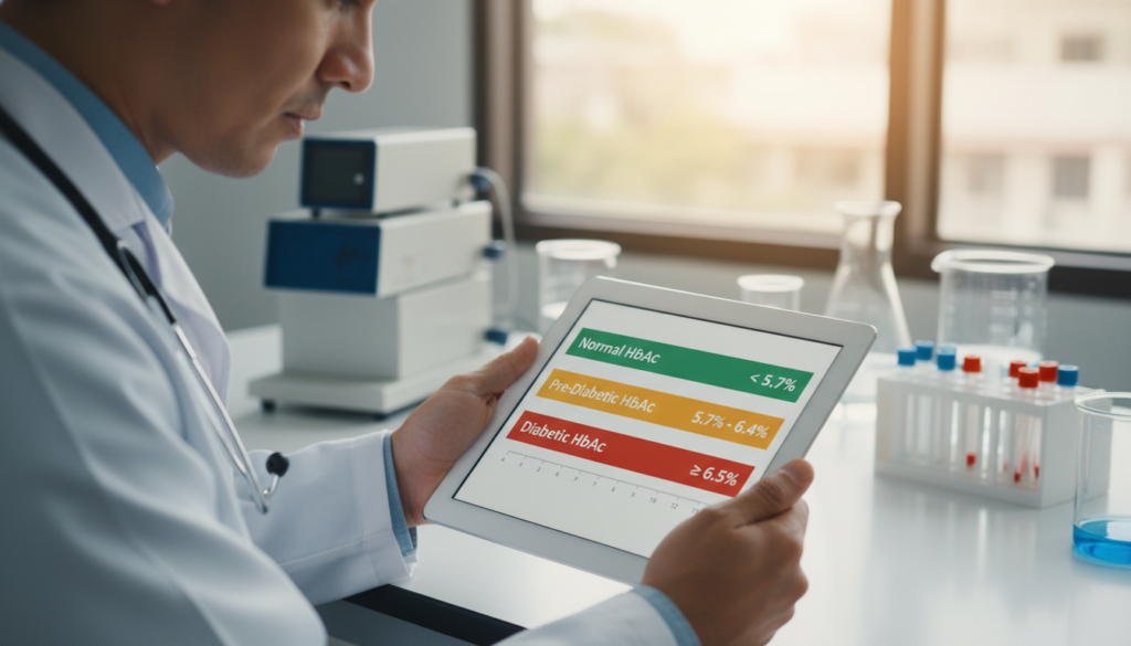 normal HbA1c reference ranges chart