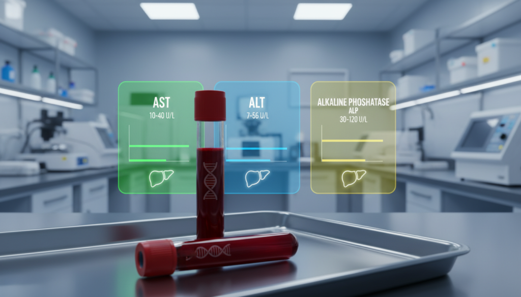 normal liver enzyme AST levels and related biomarkers