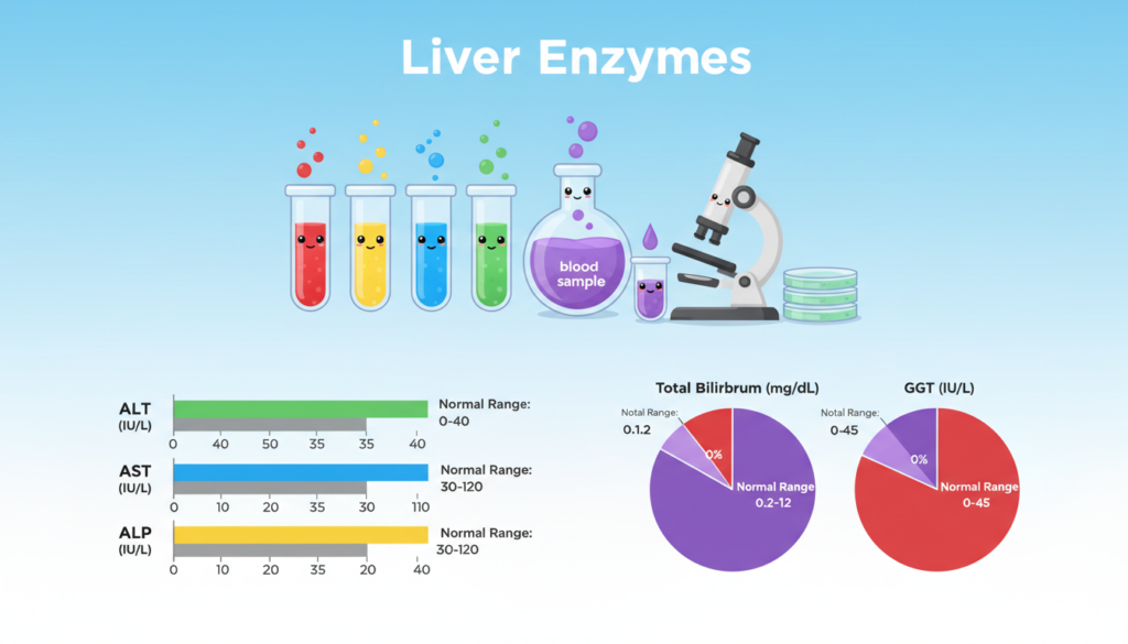 normal reference range for liver enzymes and bilirubin levels interpretation