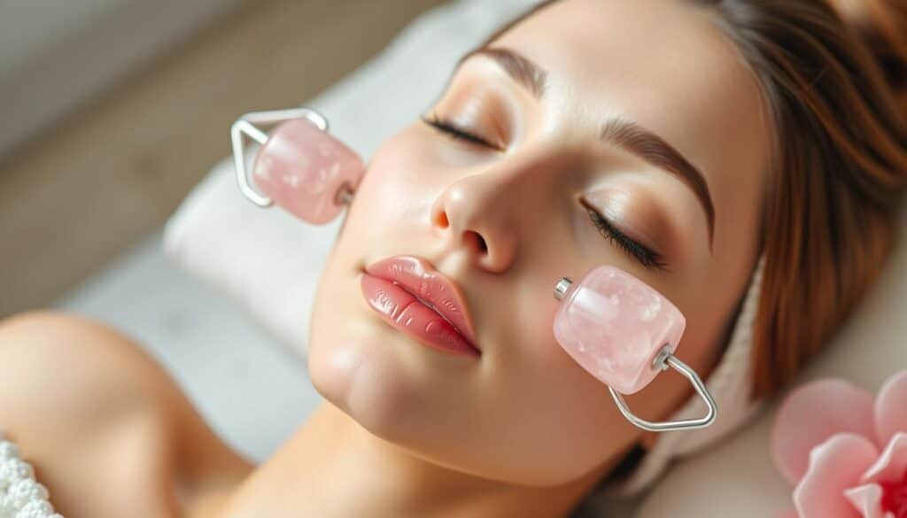 rose quartz facial roller